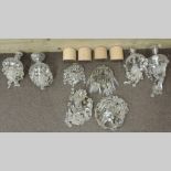 A set of four glass ceiling lights, toge