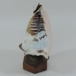 A shell cameo lamp, 26cm tall