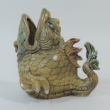 A Burslem pottery fish vase, designed by
