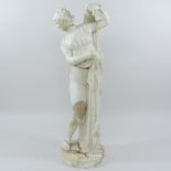 A Victorian alabaster figure of a lady,