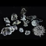 A collection of Swarovski crystal models