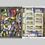 Two boxes of diecast toy vehicles, some