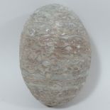 A large decorative hardstone egg, 15cm