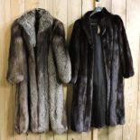 A ladies mink fur coat, together with a