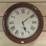 A Victorian mahogany dial clock, with a