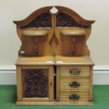 An oak wall cabinet, 51cm