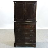 A George III style mahogany tallboy, 62c