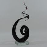 An Italian glass centrepiece, 32cm tall