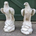 A pair of reconstituted stone models of