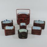 A collection of Chinese papier mache box