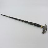 A horn walking stick, 89cm