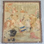 A 19th century tapestry of an interior,