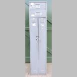 A grey metal cabinet, 41cm