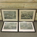 A collection of four aquatints, The Firs