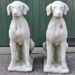 A pair of reconstituted stone models of