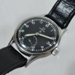 An Omega steel cased military wristwatch