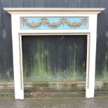 A cream painted fire surround, 132 x 136