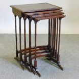 A nest of four Edwardian mahogany quarte