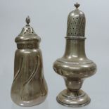 An Edwardian silver sugar caster of wryt