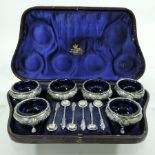 A set of six Victorian silver plated ope