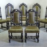 A harlequin set of seven Victorian heavi