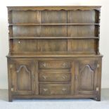 An 18th century style oak dresser, with