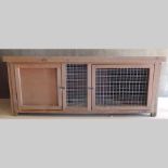 A wooden rabbit hutch, 120cm