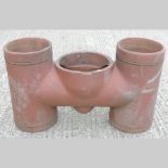 A terracotta chimney pot, 46cm tall