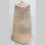 A terracotta rhubarb forcer, with lid, 6