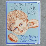 A mid 20th century enamel advertising si