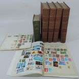 A collection of two stamp albums, togeth