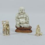 A 19th century carved ivory Japanese fig