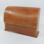 An Asprey leather stationery box, 33cm