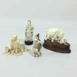 An early 20th century carved ivory figur