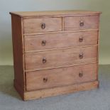 A Victorian pine chest of drawers,