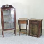 An Edwardian mahogany display cabinet, 61cm,