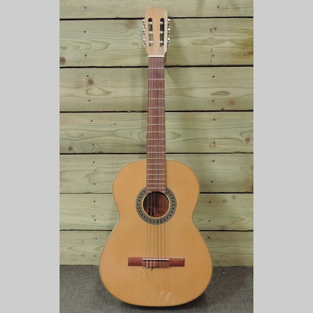 A Spanish acoustic guitar,