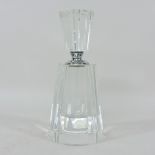 A large Art Deco style glass scent bottle,