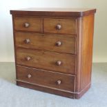 A Victorian mahogany chest of drawers,