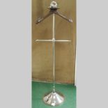 A metal valet stand,