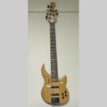 A Gibson Epiphone six string electric bass guitar