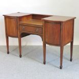 An Edwardian mahogany and inlaid sideboard,