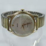 A 1960's Rolex Precision gentleman's wristwatch, on an expanding gold plated strap,