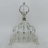 A Victorian silver plated twelve division toast rack, by Elkington & Co,