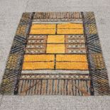 A 1960's Axminster Norsk rug, with bold geometric designs,
