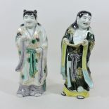 A pair of Japanese porcelain figures,
