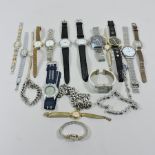A collection of various ladies and gents wristwatches