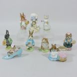 A collection of nine Beswick Beatrix Potter figures