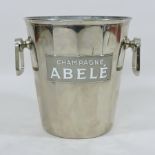 An Abele plated wine cooler, by Andre Leroy,