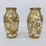 A pair of early 20th century Japanese satsuma vases,